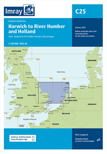 Imray kaart - C25 Harwich to River Humber and Holland