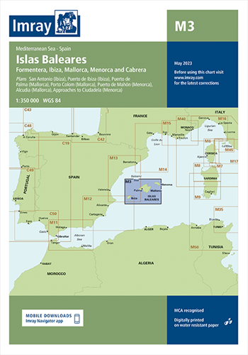 Imray kaart - M3 Islas Baleares