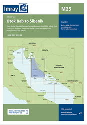 Imray kaart - M25 Otok Rab to Sibenik