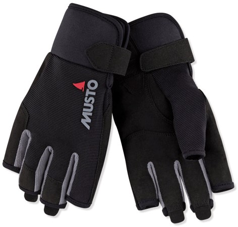 Musto  80102 Essential SF Glove Korte Vinger Zeilhandschoenen Black