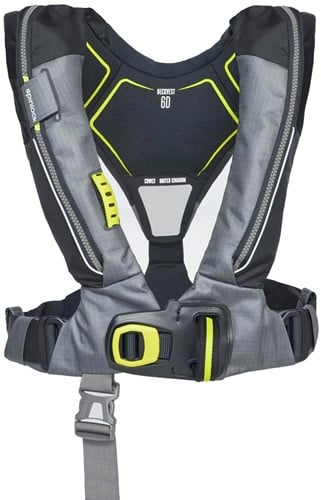 Spinlock deckvest 6D Reddingsvest - 275N - steenkool grijs - noodverlichting - sprayhood