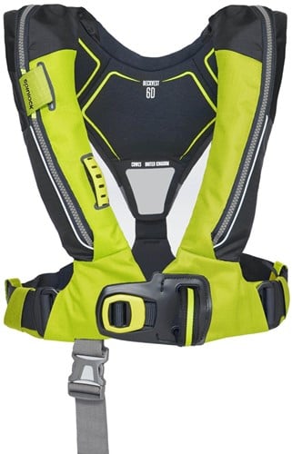 Spinlock deckvest 6D Reddingsvest - 170N - citrus geel - HRS - noodverlichting - sprayhood