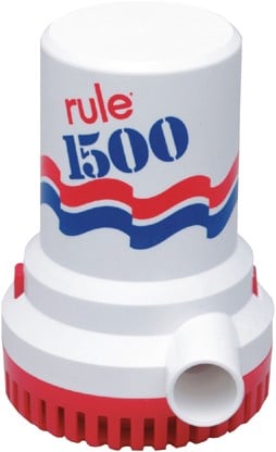 Rule 1500 electrische bilgepomp - 24V - 95 l/min - 28 mm