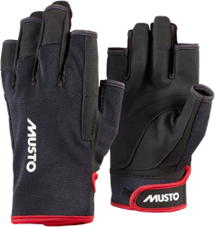 Musto 86118 Essential Zeilhandschoenen Korte Vingers Zwart