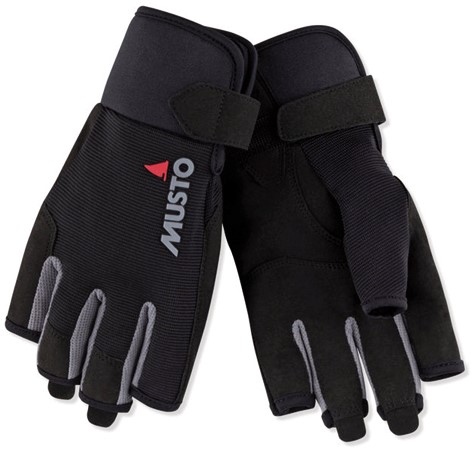 Musto 80102 Essential SF Glove Korte Vinger Zeilhandschoenen Black XXL