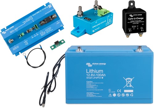 Compleet Victron smart Lithium accu pakket incl BMS 12,8V/100Ah LifePo4