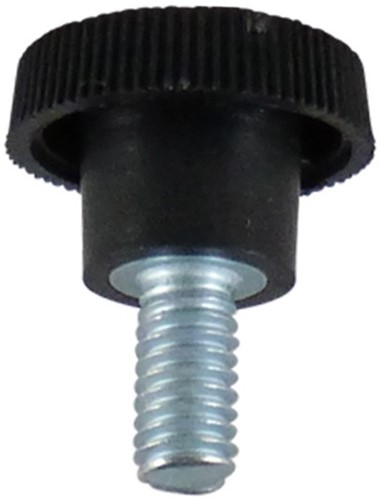 Kartelknop fijn vertand PA Ø14mm met draadeind M4X10mm-2