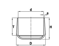 Omsteekdop PE 20 mm Wit
