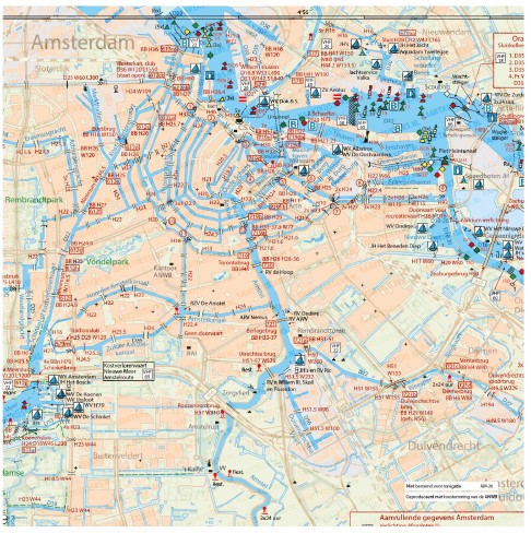Kaartkussen Amsterdam