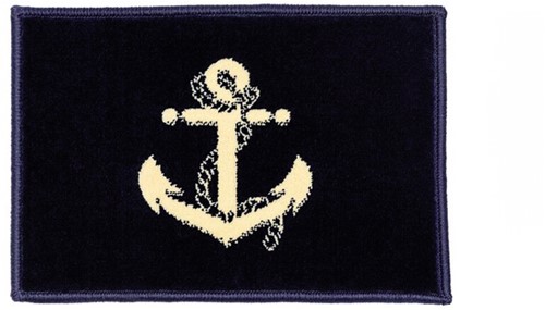 XL Marine bootmat blauw anker - 40 x 60 cm