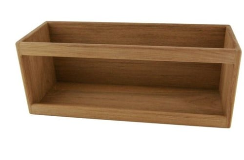 Teak houten boekenrek - 38,2 x 15 x 13,1 cm