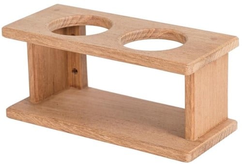 Teak Glazenhouder voor longdrinkglazen - 2 glazen