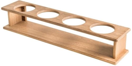 Teak Glazenhouder voor longdrinkglazen - 4 glazen