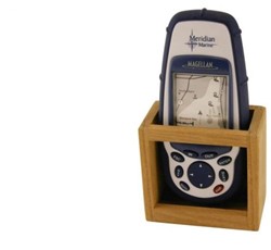 Teak GPS houder - 9,5 x 5,5 x 8,5 cm