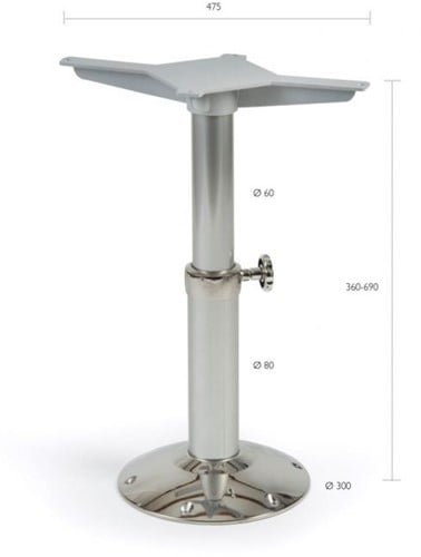 Telescopische tafelpoot
