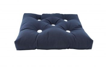 Outdoor zitkussen - enkel - navy met witte knopen
