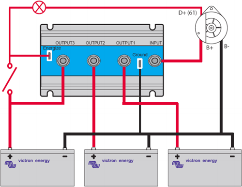 Victron Argo FET 100-2 accuscheider (diodebrug) - 100A - 2 accu's-2