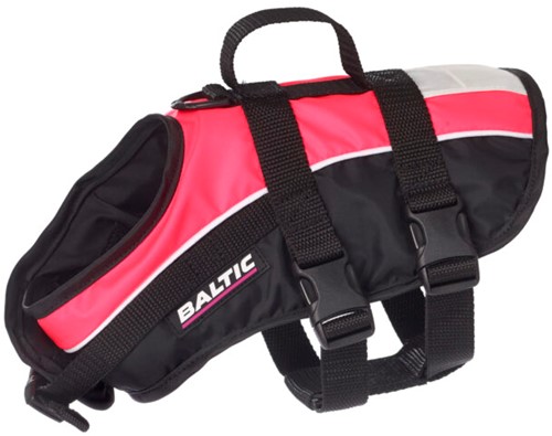 Baltic hond of kat reddingsvest Mascot - Zwart/Roze - XL - 40+ kg
