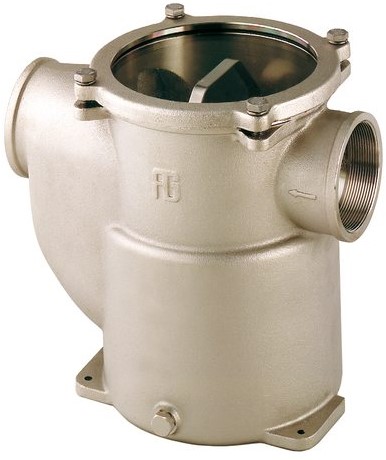 RVS Waterfilter brons 2 zij/zij kunststof deksel