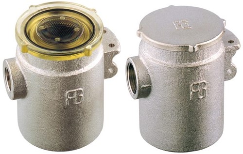 RVS Waterfilter 3/4 klein kunststof deksel