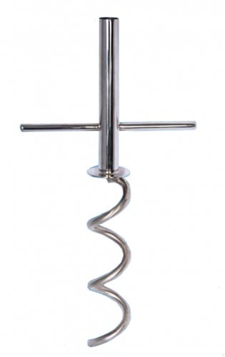 Draaispit RVS klein - 27 cm - RVS304 - grondpen