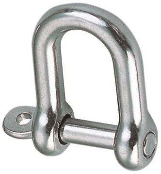 Boat Vision RVS D-sluiting met borgbout - 4 mm