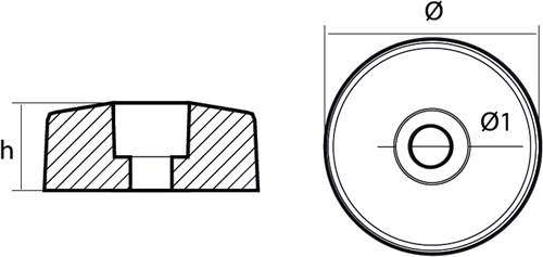 Tecnoseal Flex-o-fold propeller prop side anodes - sold in pairs - Zink - 114-3