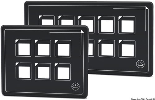 Schakelpaneel met touchbediening - 10 voudig - 12V - 60A - LED - IP67