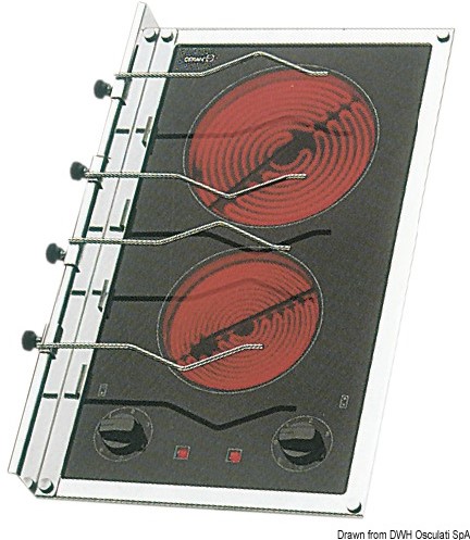 Osculati Inbouw-Kooktoestel - Keramisch-Elektrische - 2 Pits - 290 x 510 mm