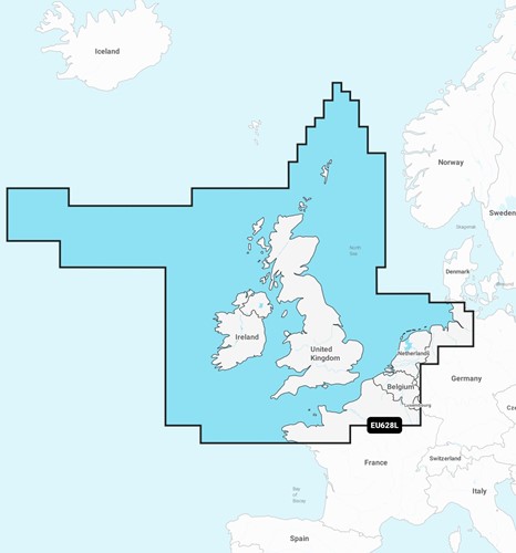 Garmin Navionics+™ | NSEU628L | microSD™/SD™ Verenigd Koninkrijk, Ierland en Nederland - Alleen voor Garmin plotters!