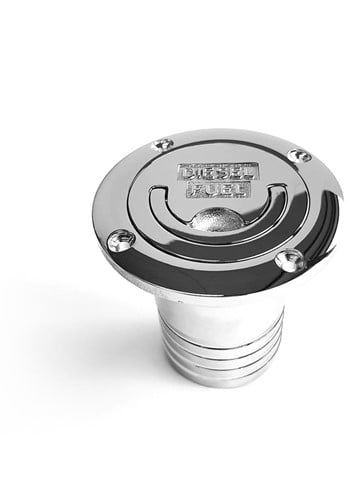 VETUS Dekdop Diesel voor slang 50 mm - Chroom