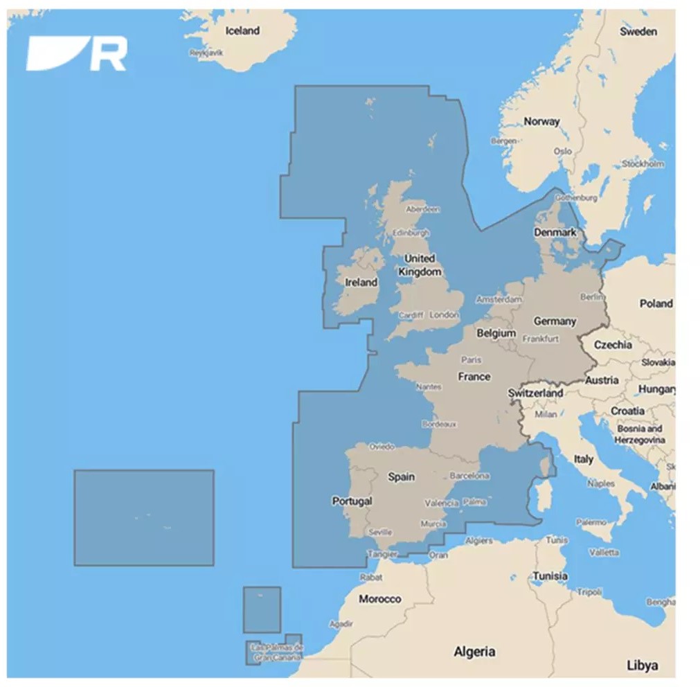 Carte Marine Raymarine Mediterraneo - Cartouche Navionics/Garmin, Neuve Sous Blister !