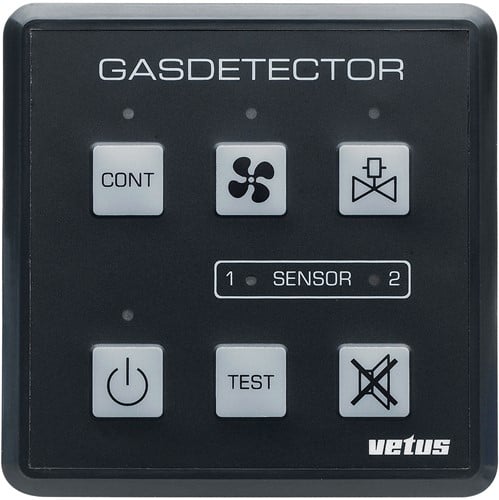 VETUS gas/koolmonoxide detector - 12/24 Volt - incl. sensor