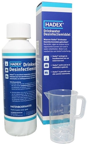 Hadex drinkwaterdesinfectie- en reinigingsmiddel - 250ml