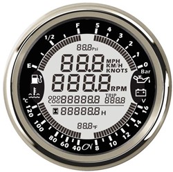 CN 6 in1 instrument zwart/chroom - 52 mm