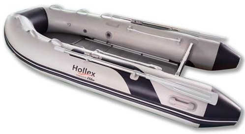 Hollex by Hibo Rubberboot - 3.30 - aluminium bodem - lichtgrijs