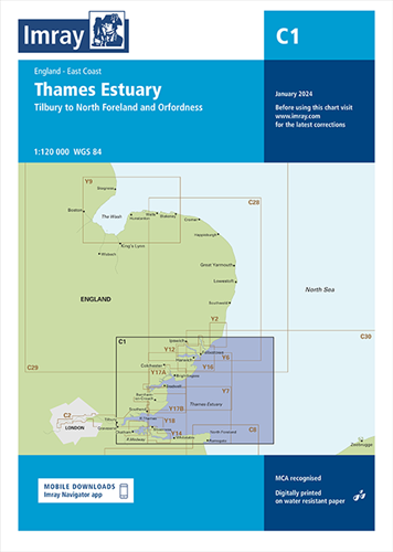 Imray kaart - C1 Thames Estuary
