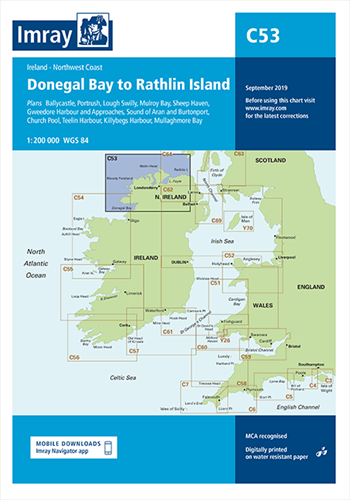 Imray kaart - C53 Donegal Bay to Rathlin Island