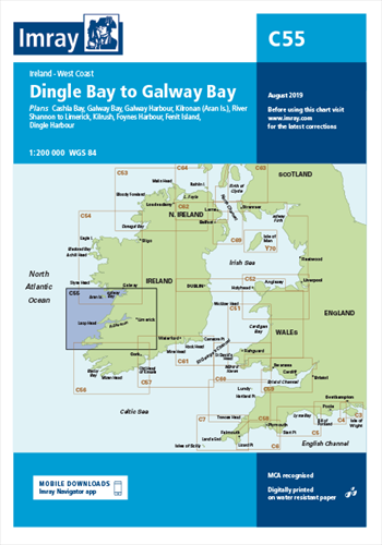 Imray kaart C 55 Dingle Bay to Galway Bay