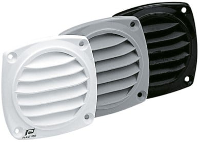Plastimo Ventilatie rooster - 82 x 82 mm - zwart
