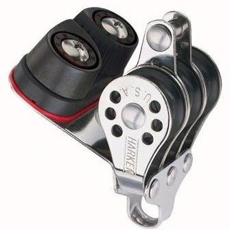 Harken Micro drieschijfsblok met hondsvot en klem