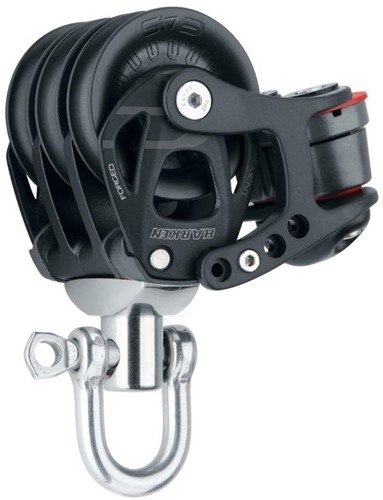 Harken 45mm Element drieschijfsblok met klem