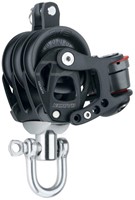 Harken 45mm Element drieschijfsblok met hondsvot en klem