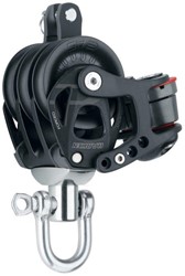 Harken 45mm Element drieschijfsblok met hondsvot en klem