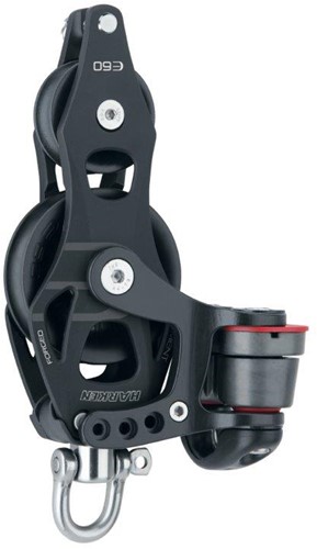 Harken 60mm Element vioolblok met hondsvot en klem