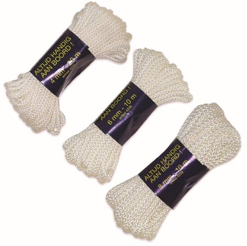 U rope Vlaggenlijn 4mm wit 20 meter bosje