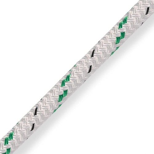 Marlow Doublebraid - 12 mm - wit/groen