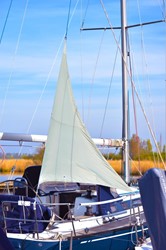 Blue Performance Sunshade Triangle medium