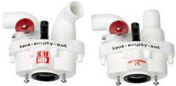 RM69 tweewegkraan C - op toilet - 3 standen - haaks - slang 38 mm
