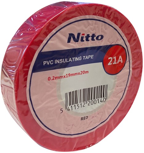 U rope - Plastictape - 19 mm x 20 m - rood